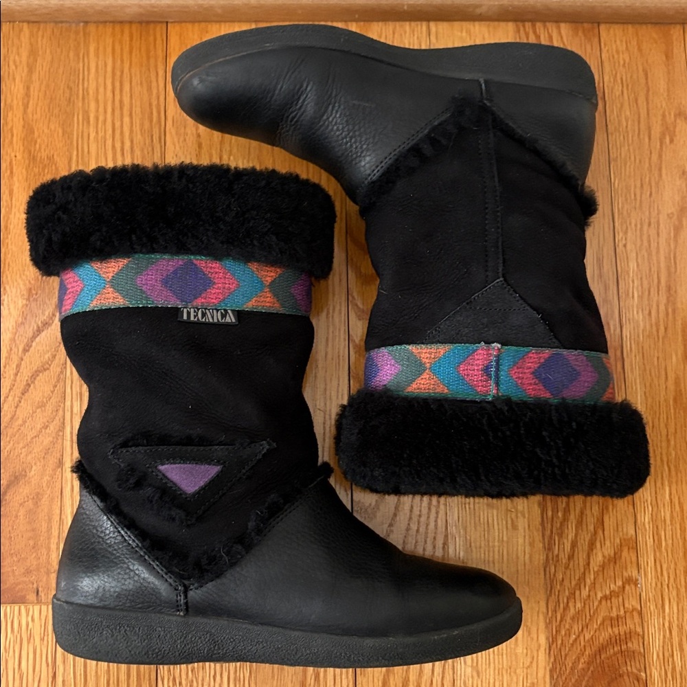 Tecnica Leather/Suede Tribal Print Winter Boots